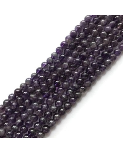 Ametyst kulka 6mm fiolet sznurek