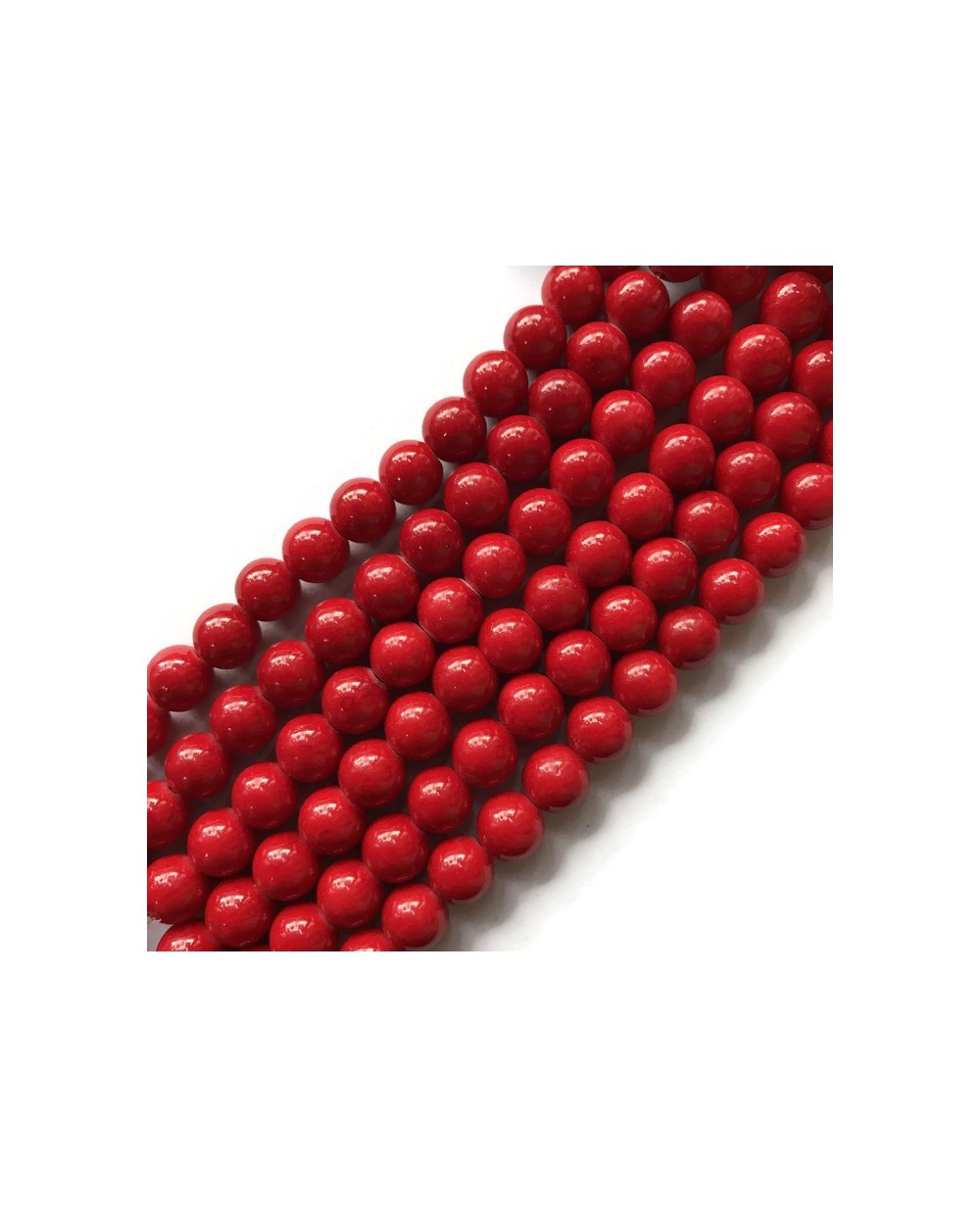 Jadeit kulka 10mm czerwony