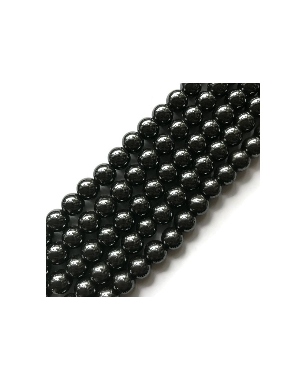 Hematyt kulka 8mm czarny sznurek