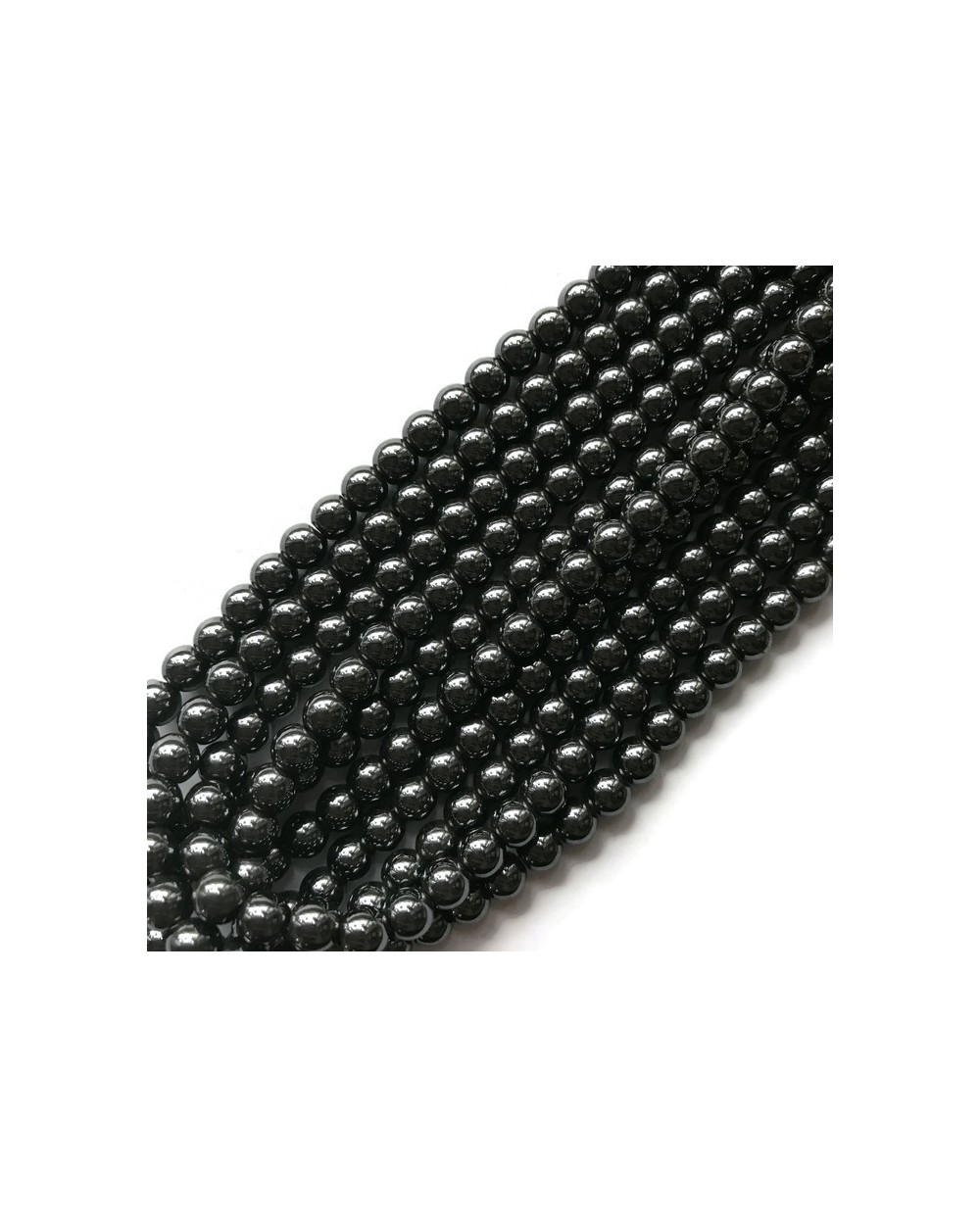 Hematyt kulka 6mm czarny sznurek