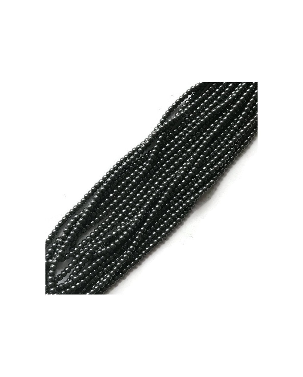 Hematyt kulka 2mm czarny sznurek