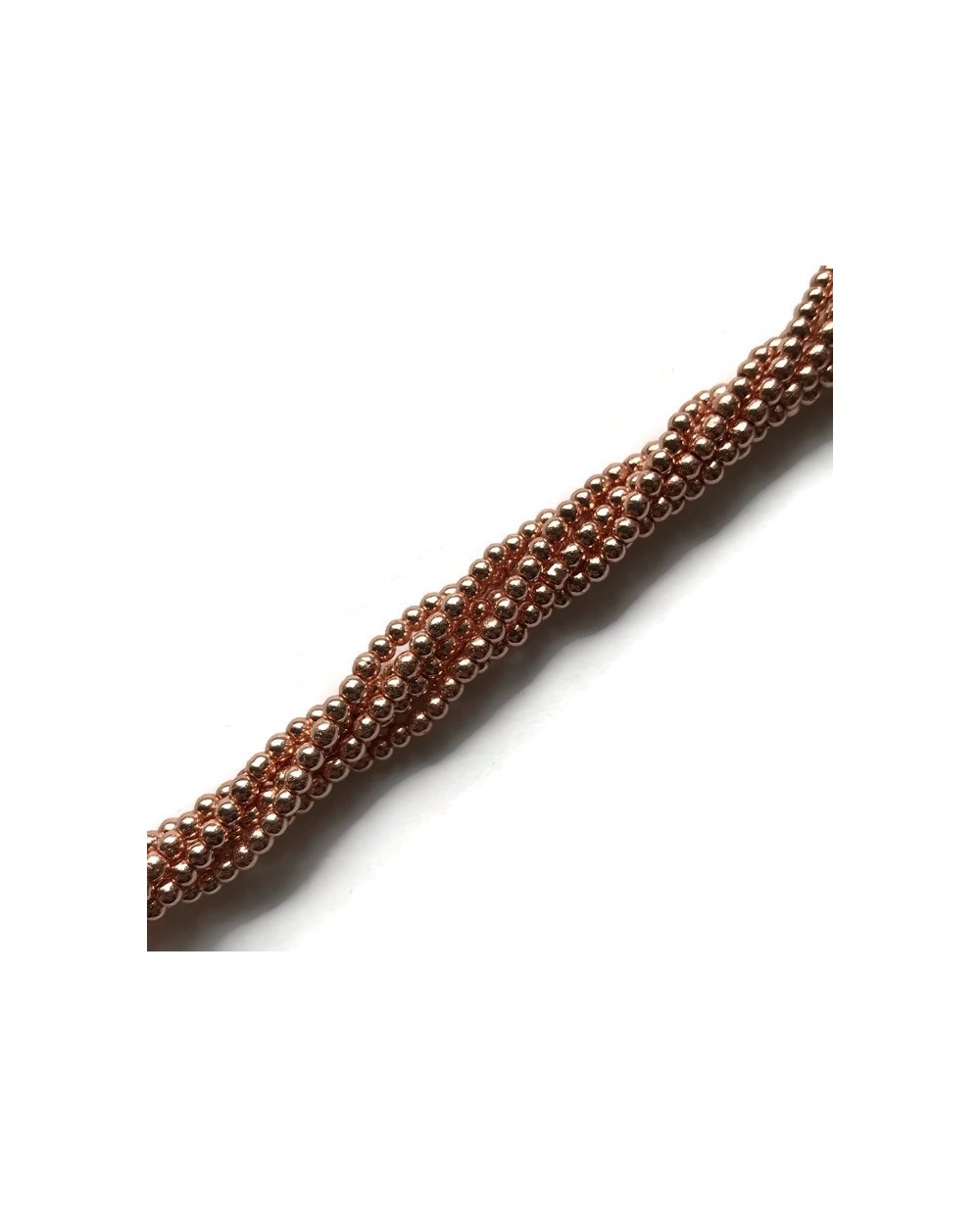 Hematyt kulka 2mm rose gold sznurek