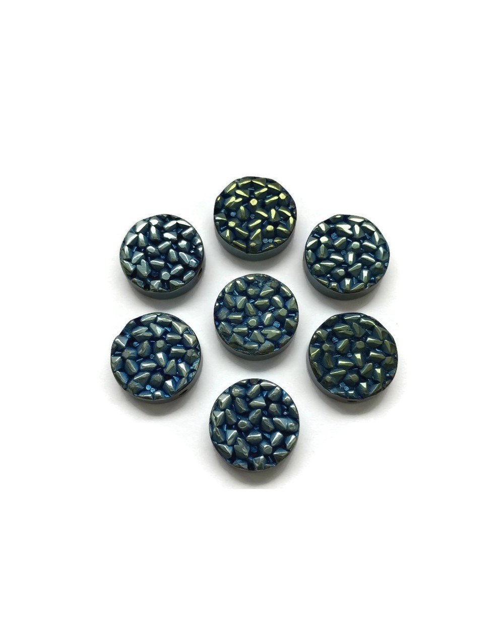 Hematyt kaboszon okrągły 12x4mm zielony