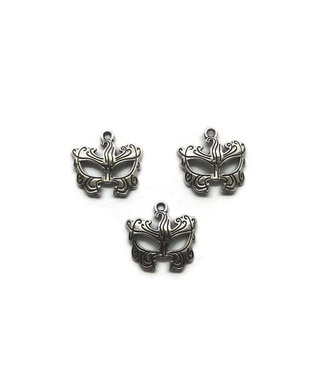 Zawieszka maska 22x22mm cyna