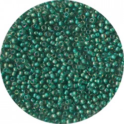 TOHO - Round 11/0 :  TR-11-1833 Inside-Color Rainbow Lt Sapphire-Opaque Teal Lined