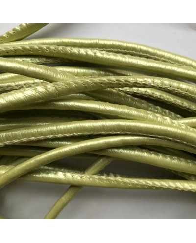 Rzemień szyty 4x6mm-pistacjowy