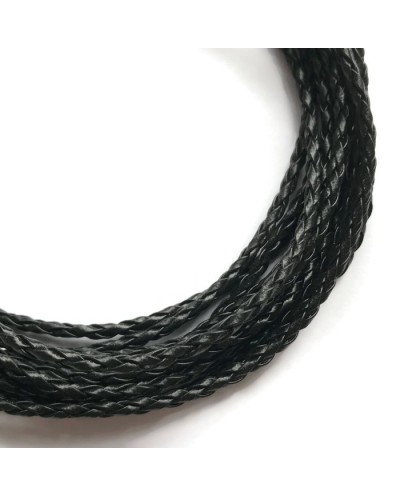 Rzemień syntetyczny pleciony 3mm - czarny
