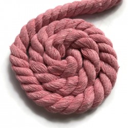 Sznurek sznur lina skręcana bawełna 10mm jasny róz