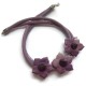 Naszyjnik z ceramiki kwiaty, fioletowy