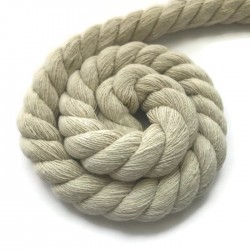 Sznurek sznur lina skręcana bawełna ecru 5mm