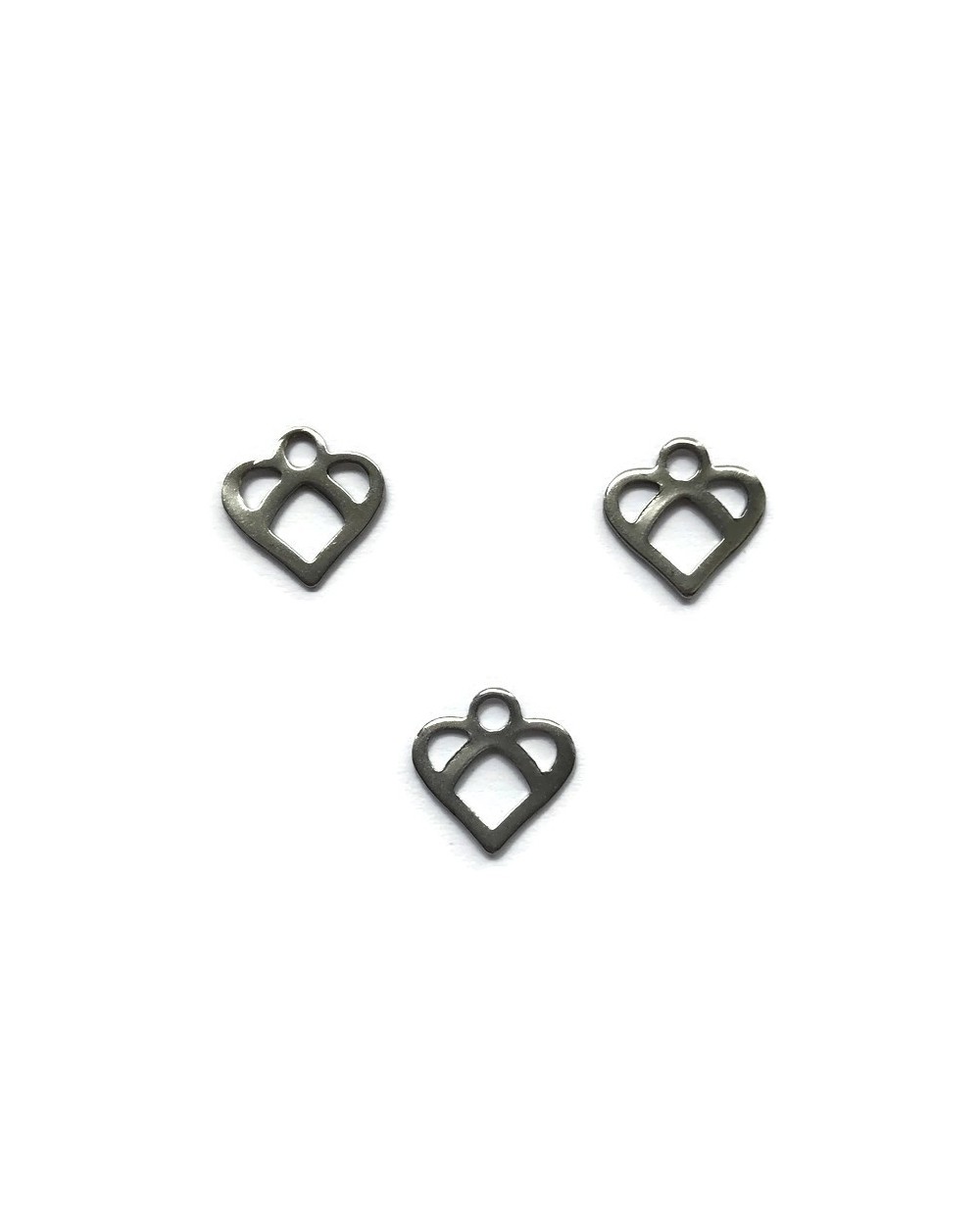 Zawieszka serce 10x10mm stal nierdzewna