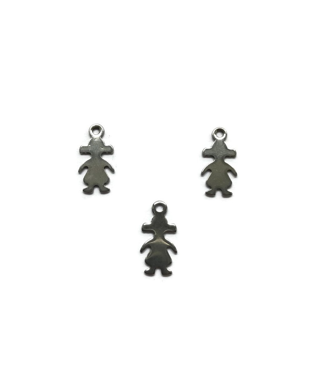 Zawieszka dziewczynka 16x8mm stal nierdzewna