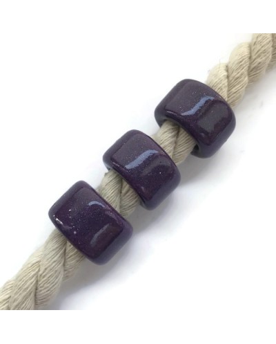 Koralik przekładka ceramiczna 24x14mm fiolet