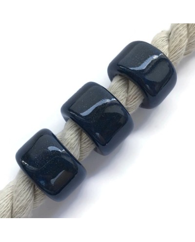 Koralik przekładka ceramiczna 24x14mm granat