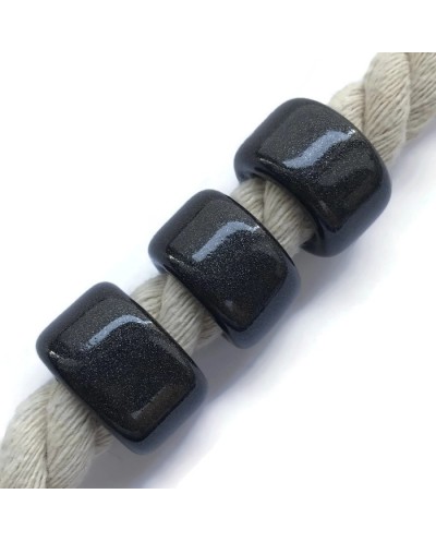 Koralik przekładka ceramiczna 24x14mm Szary