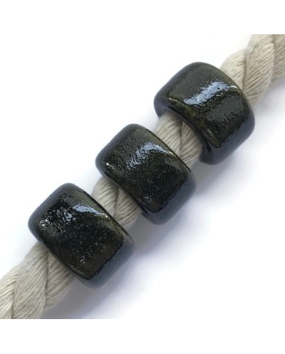 Koralik przekładka ceramiczna 24x14mm zielony