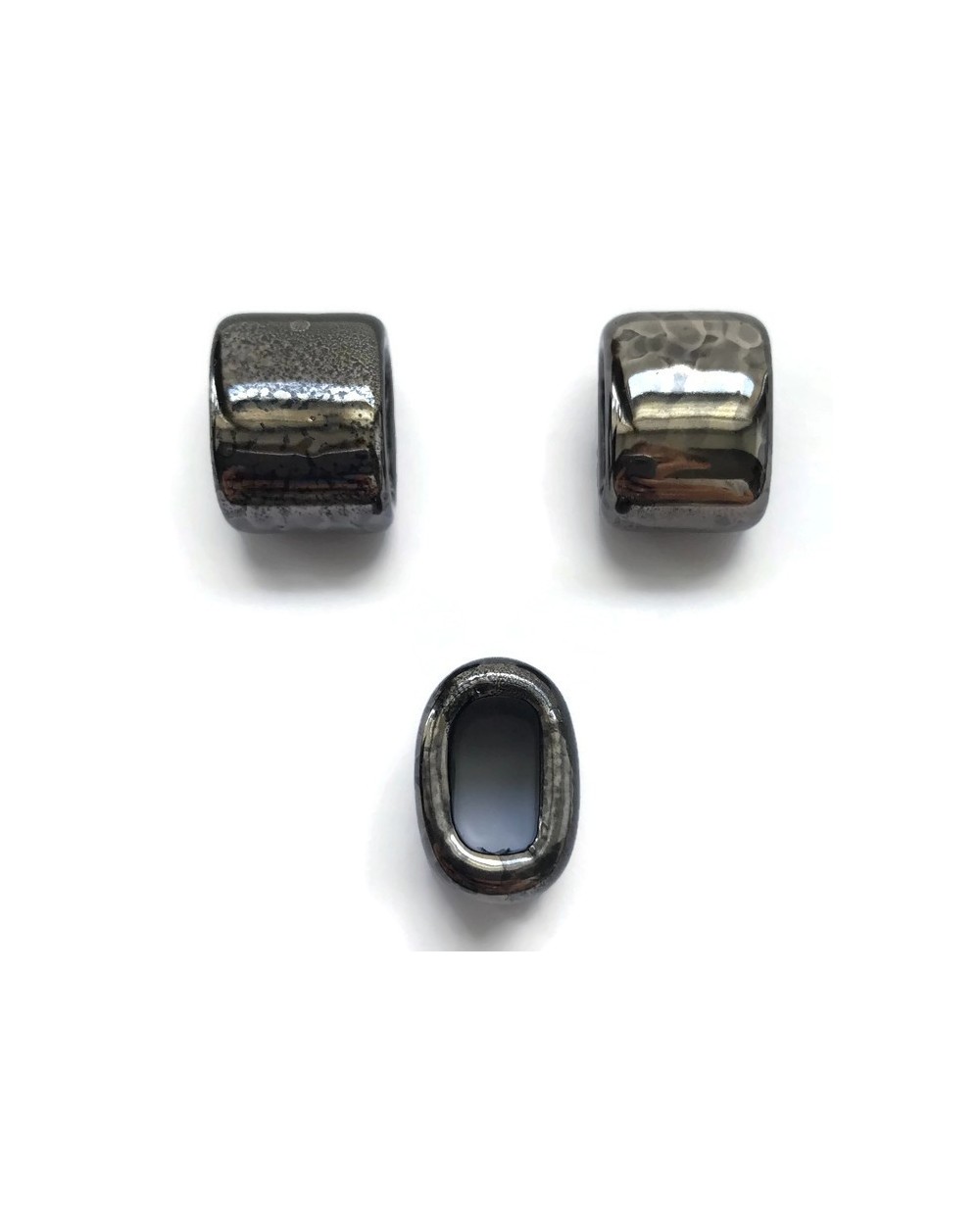 Koralik przekładka ceramiczna 20x10mm ciemny brąz
