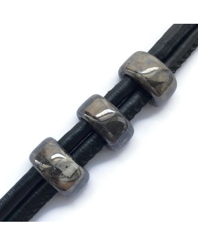 Koralik przekładka ceramiczna 20x10mm szary