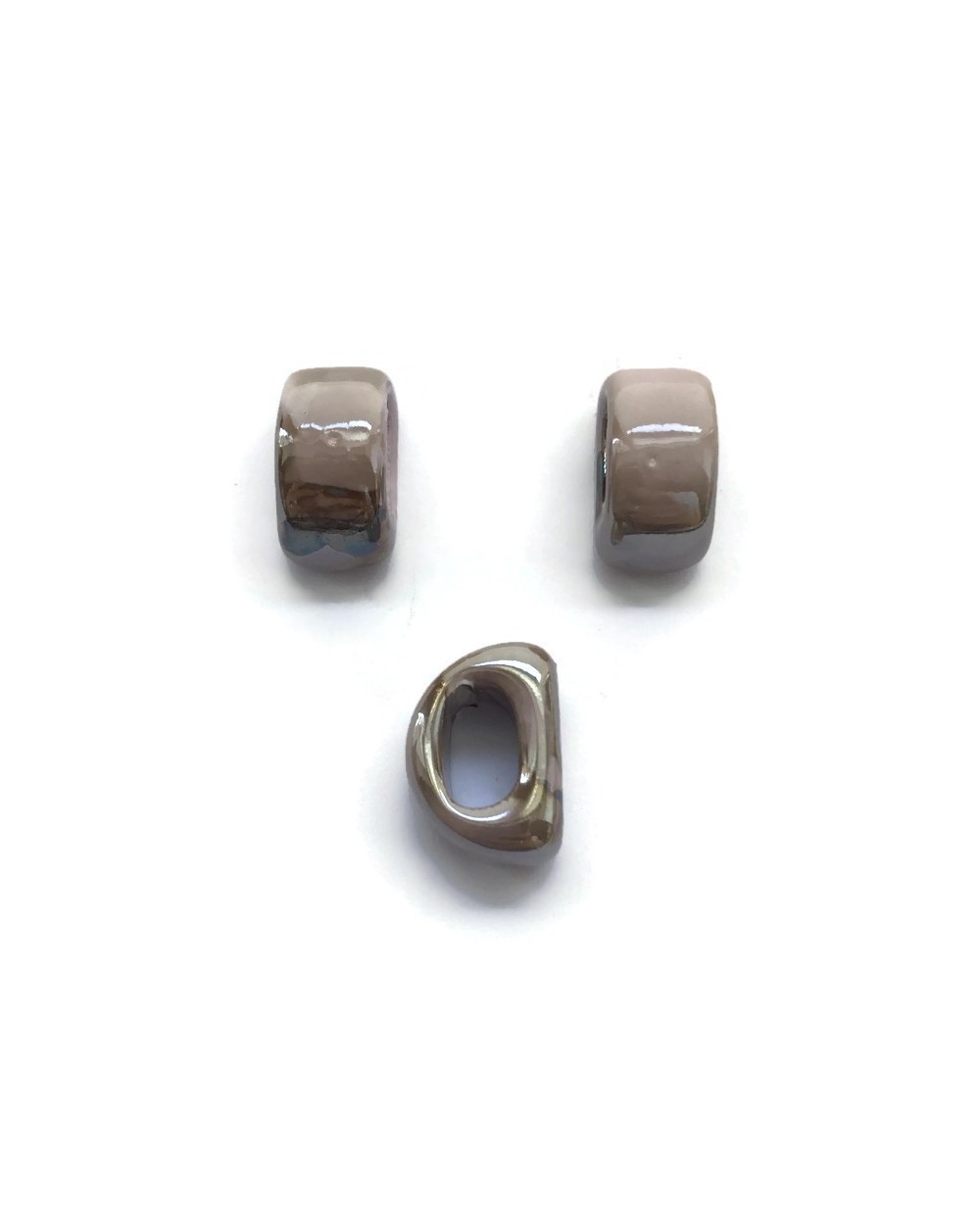 Koralik przekładka ceramiczna 20x10mm blady róż