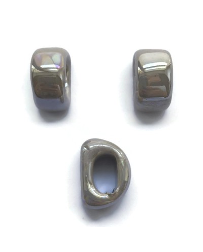 Koralik przekładka ceramiczna 20x10mm kawowy