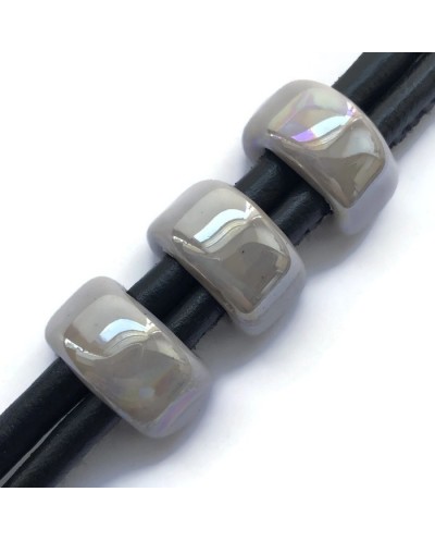 Koralik przekładka ceramiczna 20x10mm kawowy