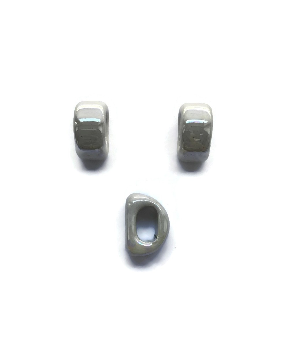Koralik przekładka ceramiczna 20x10mm ecru