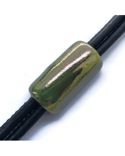 Tunel rurka ceramiczna 36mm zielono-miedziany