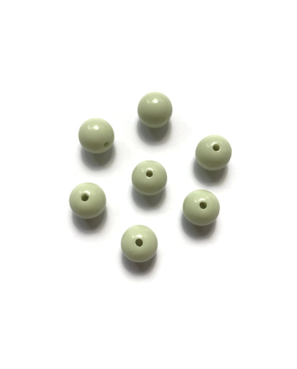 Kulki, koraliki plastikowe jasno zielony 10mm