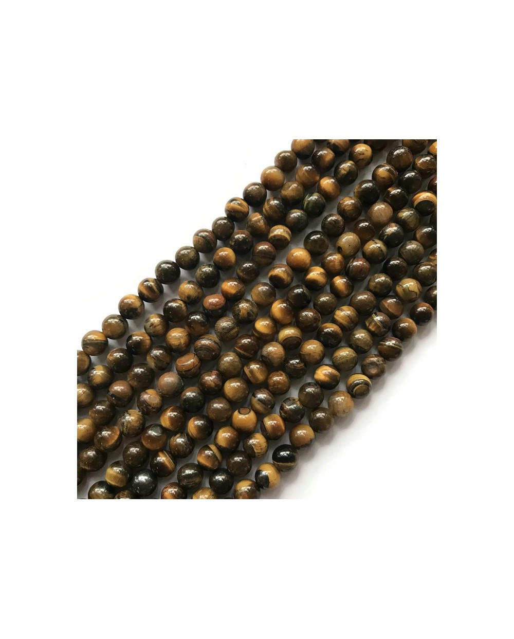 Tygrysie oko kulka 8mm brązowy sznurek