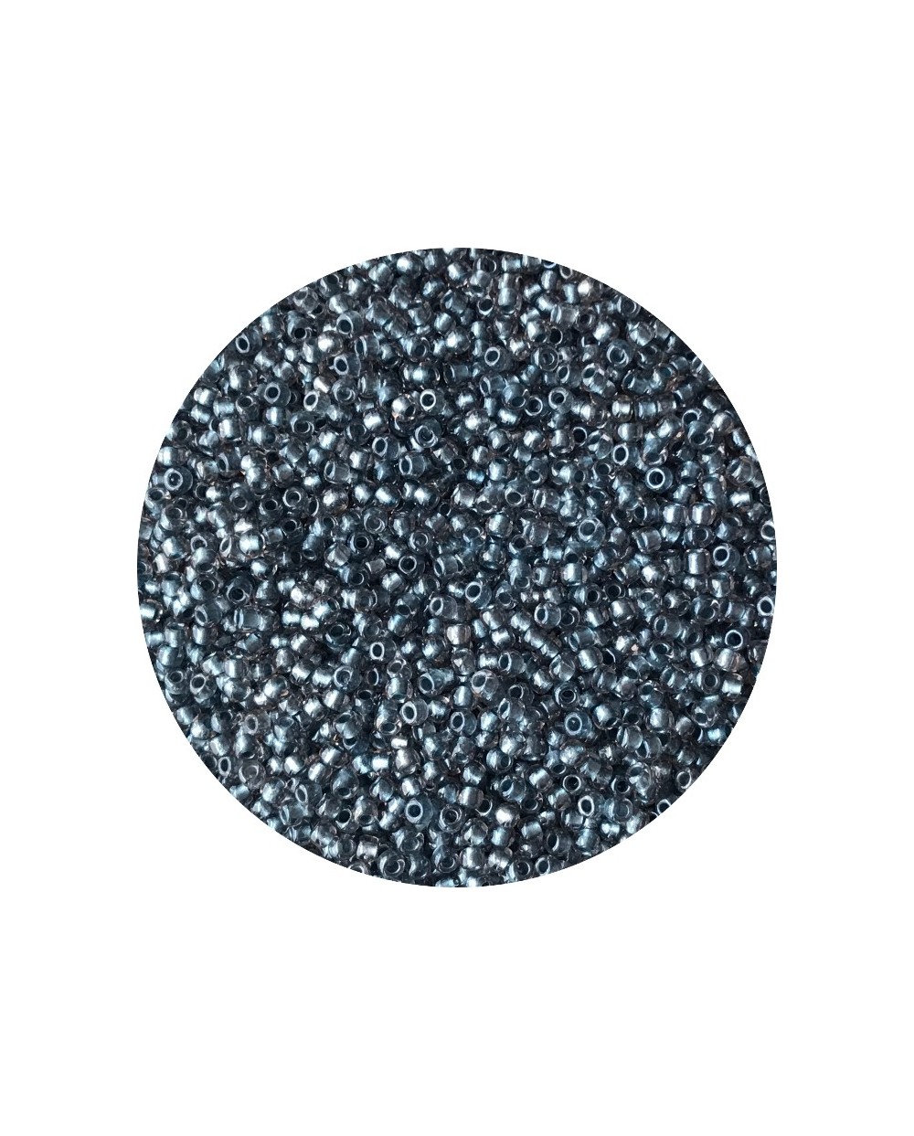 TOHO - Round 11/0 : TR-11-288 Inside-Color Crystal/Metallic Blue-Lined