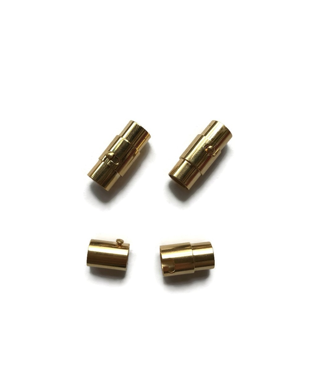 Zapięcie magnetyczne 18x8mm stal nierdzewna złota