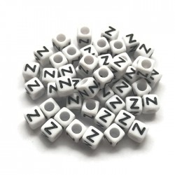 Koraliki modułowe - Literki - Alfabet literka Z 6x6mm