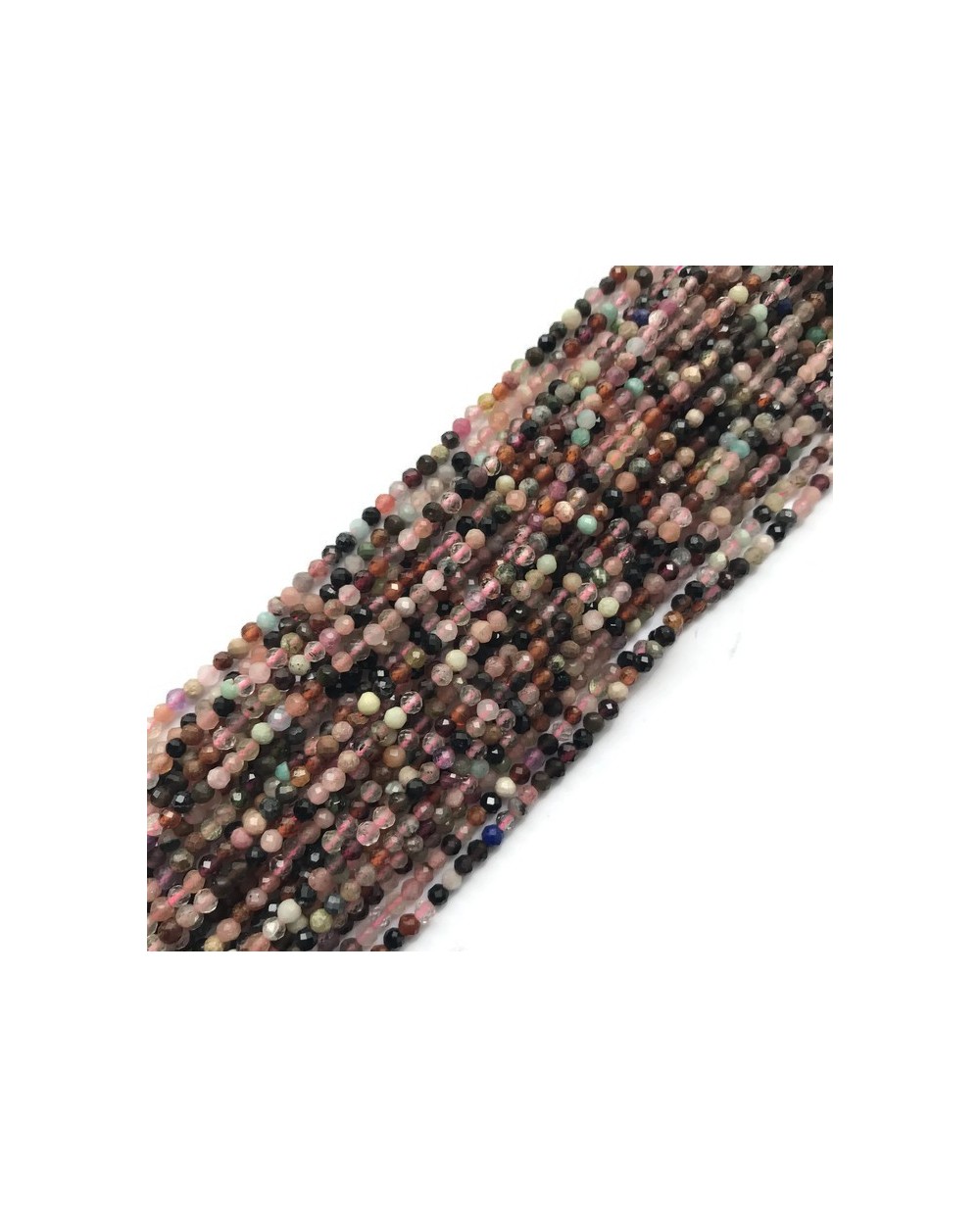 Turmalin kulka fasetowana 3-3,5mm sznurek