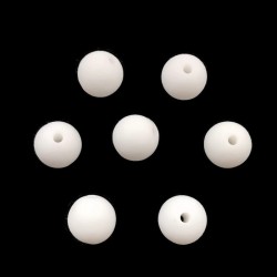 Kulki, koraliki silikonowe, gryzaki kulka 8-10mm biały