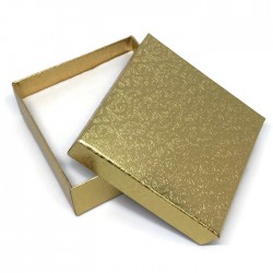 Pudełko prezentowe na komplet kwadratowe złote 8,5x8,5cm