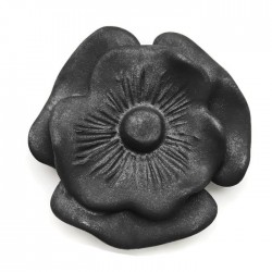 Ceramiczny kwiat grafit, zawieszka wisior do biżuterii 70-80mm