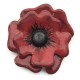 Element ceramiczny kwiat czerwony, zawieszka wisior do biżuterii 70-80mm