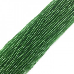 Kwarc kulka fasetowana 2mm sznurek zielony
