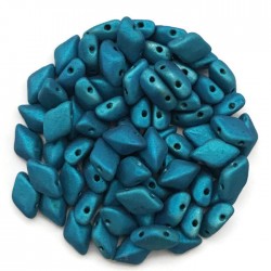 GemDuo koraliki czeskie Metalust Matte Turquoise 8x5mm