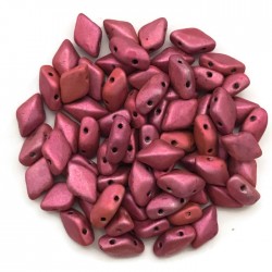 GemDuo koraliki czeskie Metalust Matte Hot Pink 8x5mm