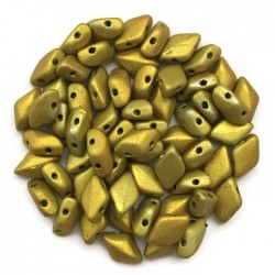GemDuo koraliki czeskie Metalust Matte Yellow Gold 8x5mm