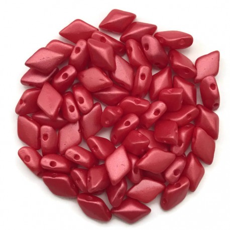 GemDuo koraliki czeskie Pearl Coat Strawberry 8x5mm