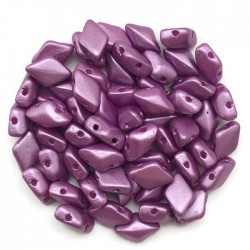 GemDuo koraliki czeskie Pearl Coat Dark Lilac 8x5mm