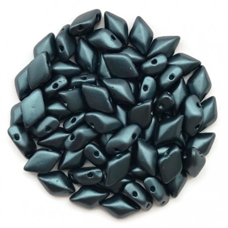 GemDuo koraliki czeskie Pearl Coat Steel Blue 8x5mm