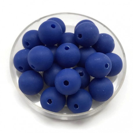 Kulki, koraliki plastikowe matowe ciemno niebieski 10mm
