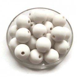 Kulki, koraliki plastikowe matowe białe 10mm