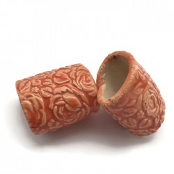 Tunel ceramiczny wałek rurka z ceramiki pomarańczowe róże