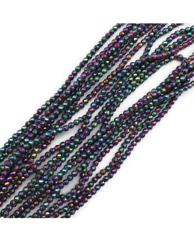 Hematyt kulka 2mm mix fiolet sznurek