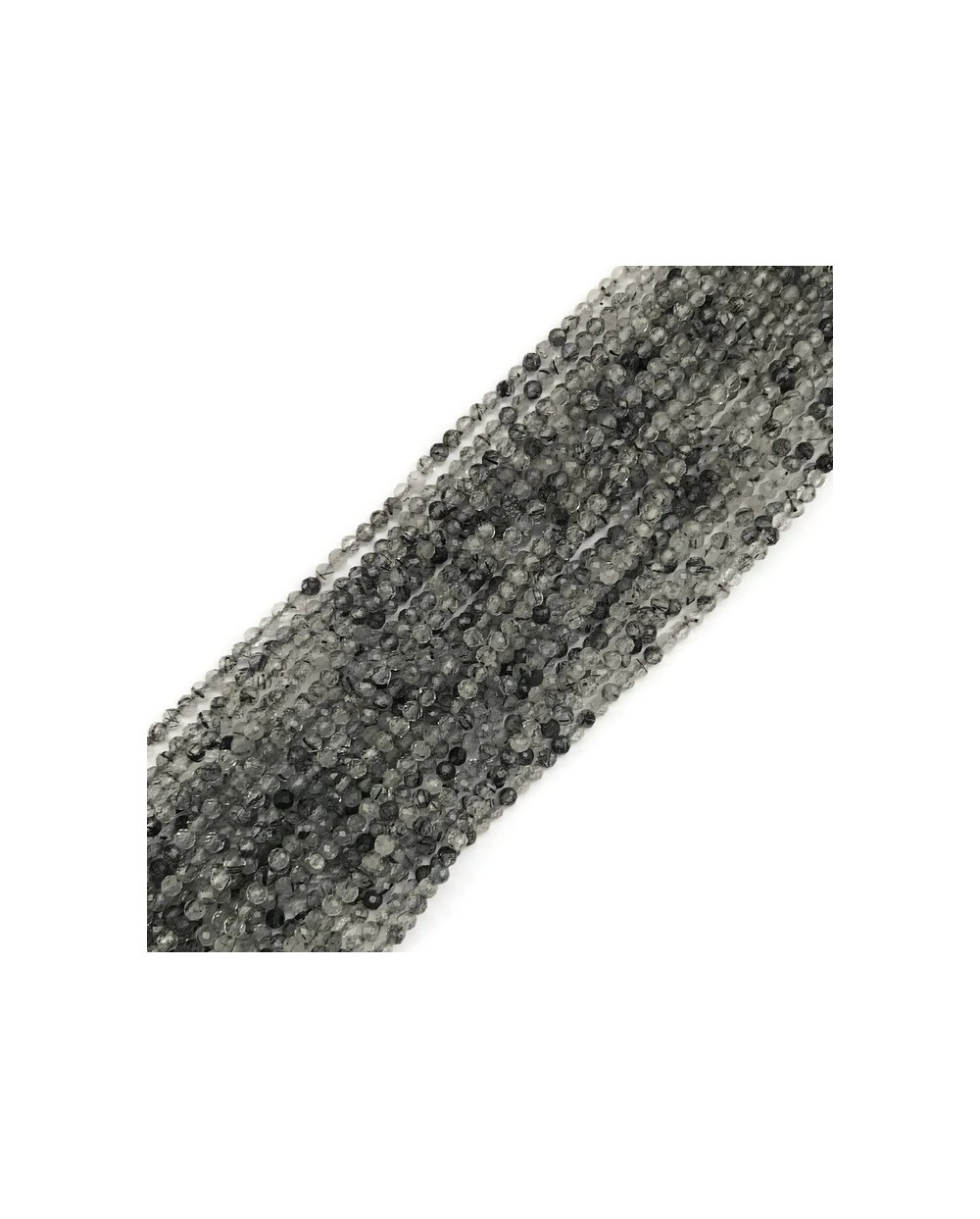 Rutalit czarny mix kulka fasetowana 2mm sznurek