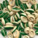 Muszelki kauri naturalne - 20~26x13~18x5~7mm - zielony